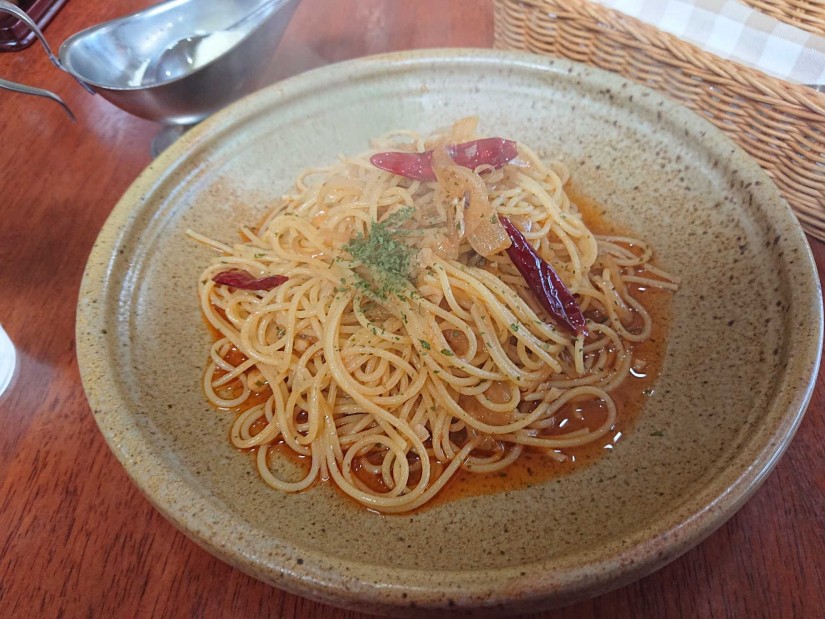 アンチョビと唐辛子・激辛【オリーブオイルのスパゲティ】