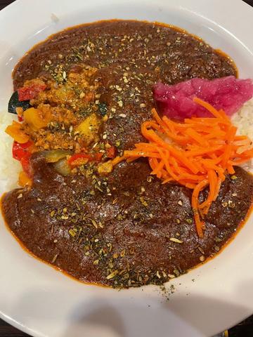 彩り野菜とキーマのスパイスカレー (低糖質カリフラワーライス選択) 10辛