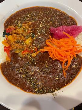 彩り野菜とキーマのスパイスカレー (低糖質カリフラワーライス選択) 10辛