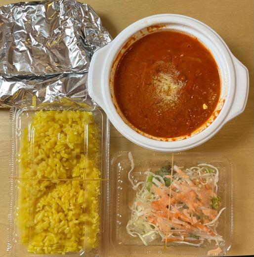 バターチキンカレー ライス＋ナン テイクアウト 激辛