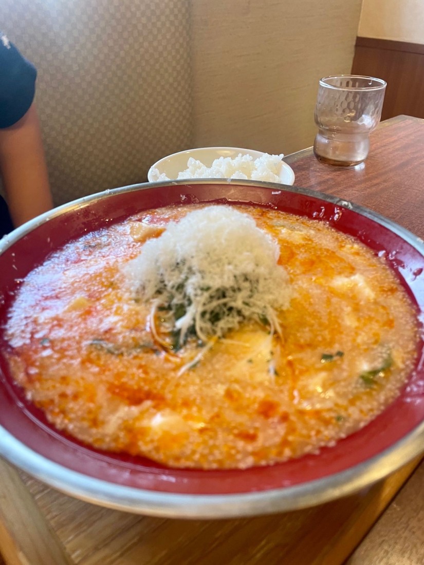 たらこ湯麺2023ver パルミジャーノレッジャーノ仕上げ