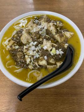 緑麻婆刀削麺 辛さ追加