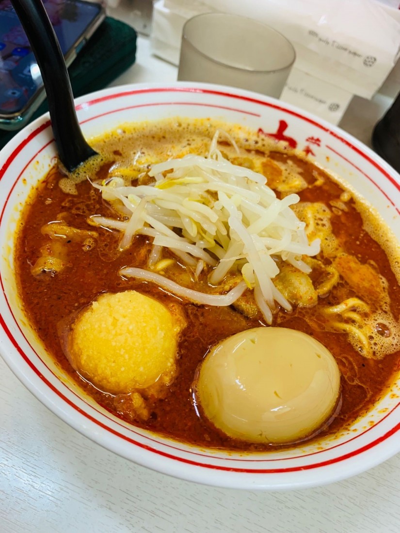 北極ラーメン 刻みニンニク卵