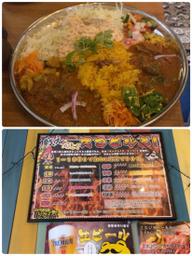 合盛りカレープレート  ポークビンダルーカレー&タンドリーチキン 普通