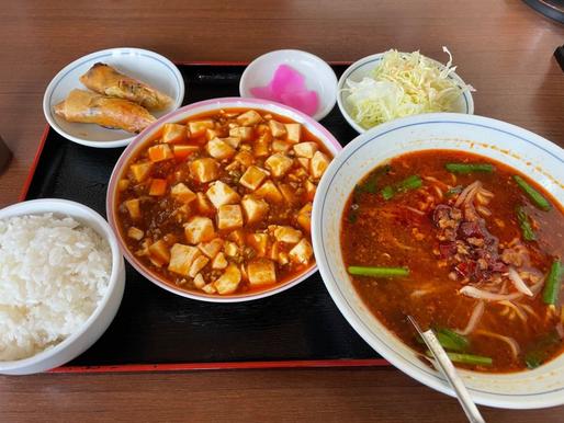 麻婆豆腐定食(味噌台湾ラーメン)