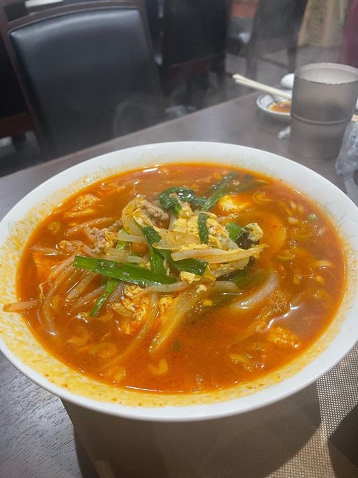 辛ニラ玉麺 3辛