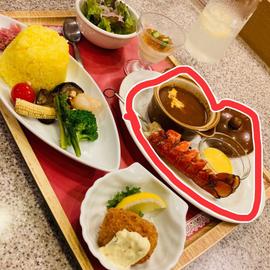 洋食小皿 オマール海老香るカレー・サフランライス&オマール海老のグリル