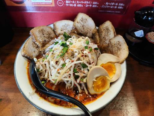 辛く痺れる味噌辣麺 全盛り ④カラマシ ⓪シビ抜き