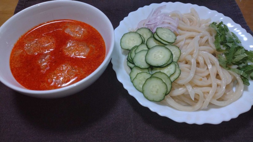 冷や汁うどん 辛さ５
