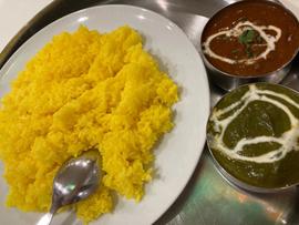 マトンカレーとほうれん草カレー 辛口