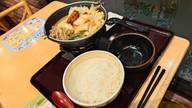 肉味噌牛担々鍋定食 旨辛