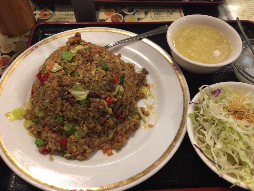 辛口牛肉チャーハン 激辛でと伝える