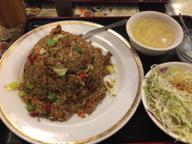 辛口牛肉チャーハン 激辛でと伝える