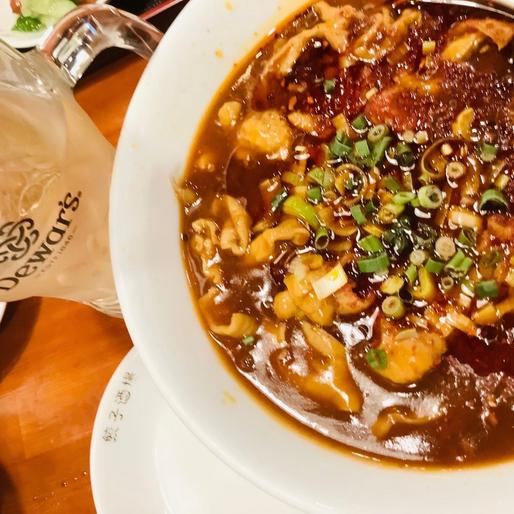 ホルモンの激辛煮込み