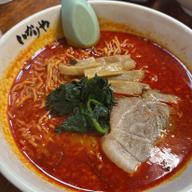 雷ラーメン（ほうれん草.半熟味玉トッピング） 10辛