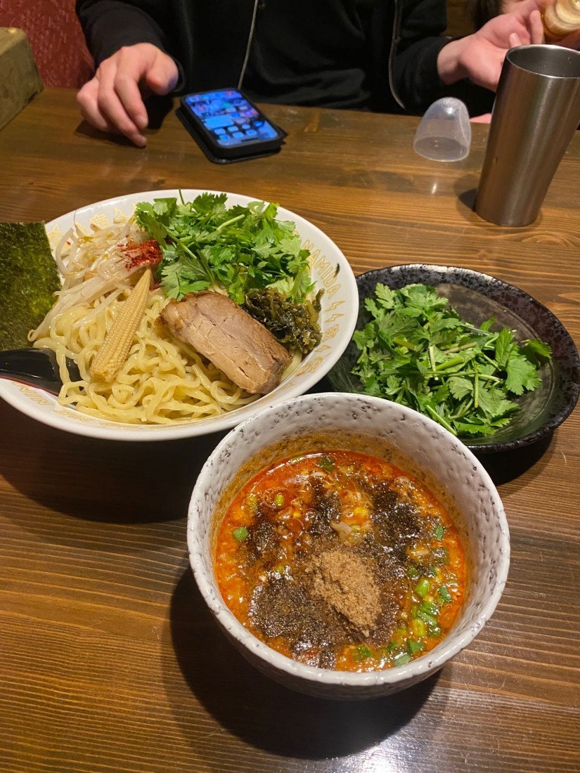 シビカラパクチーつけ麺 カラさ 鬼殺し  、シビれ増し