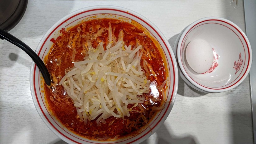 北極ラーメン野菜増し9辛✖3+生卵 9辛✕3倍