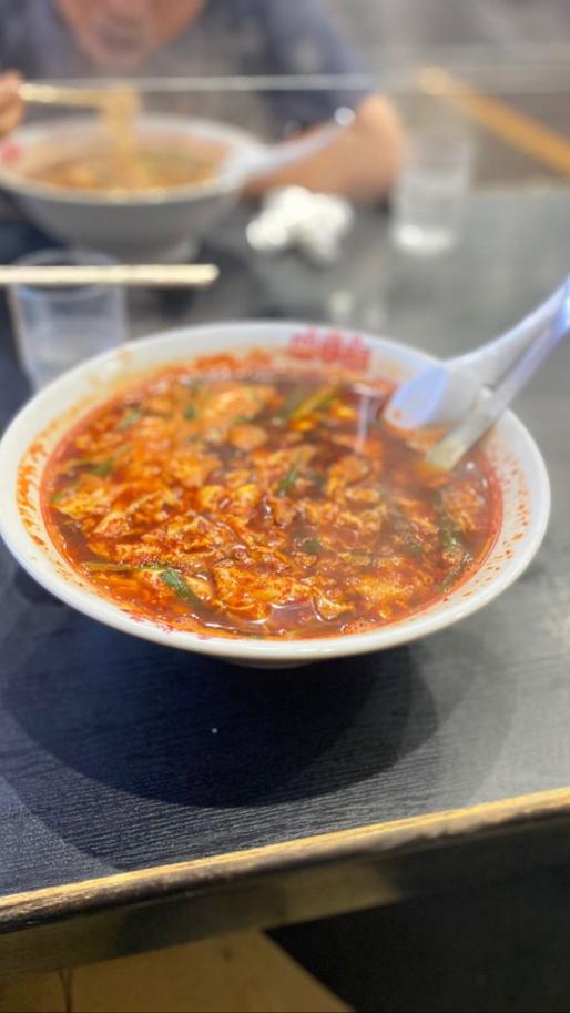 元祖辛麺30辛 一口目で汗が出る！辛子の存在感がすごい！