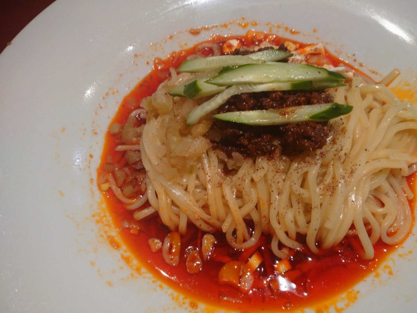 成都担々麺汁無し 大辛 小辛、中辛、大辛