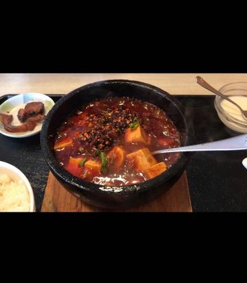 石鍋マーボー豆腐定食 激辛
