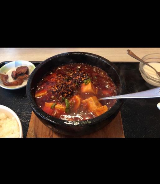 石鍋マーボー豆腐定食 激辛
