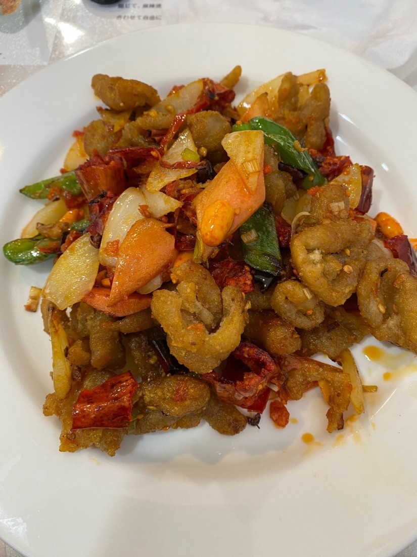 ホルモンの四川風サクサク炒め 激辛