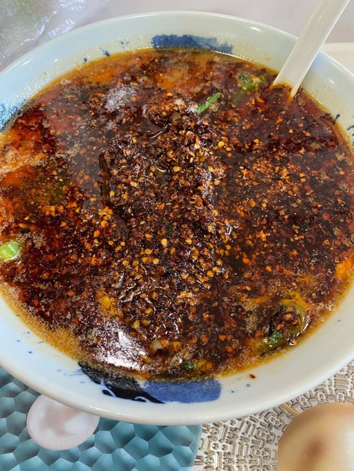 ニンニク玉子担々刀削麺 激辛12倍