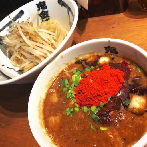 カラシビ味噌つけ麺 辛さ普通、痺れ少なめ