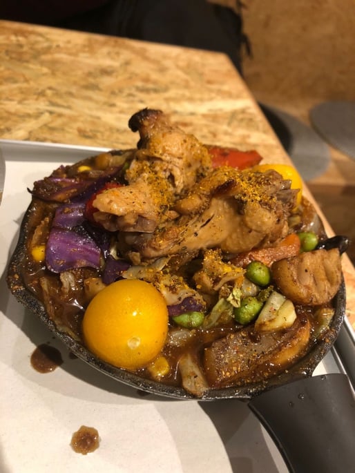 1日分の野菜カレー、チキン