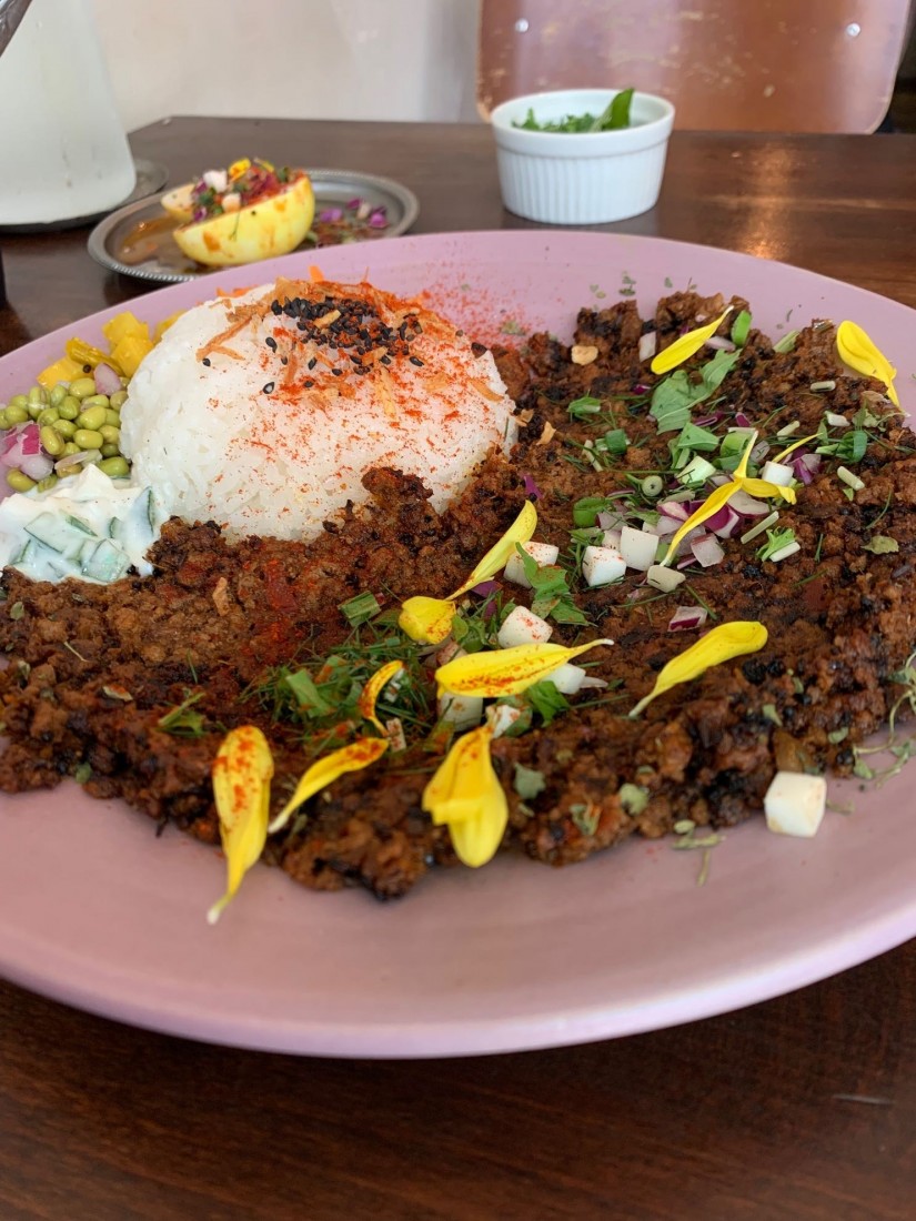合挽肉のスパイシー焦がしキーマ
