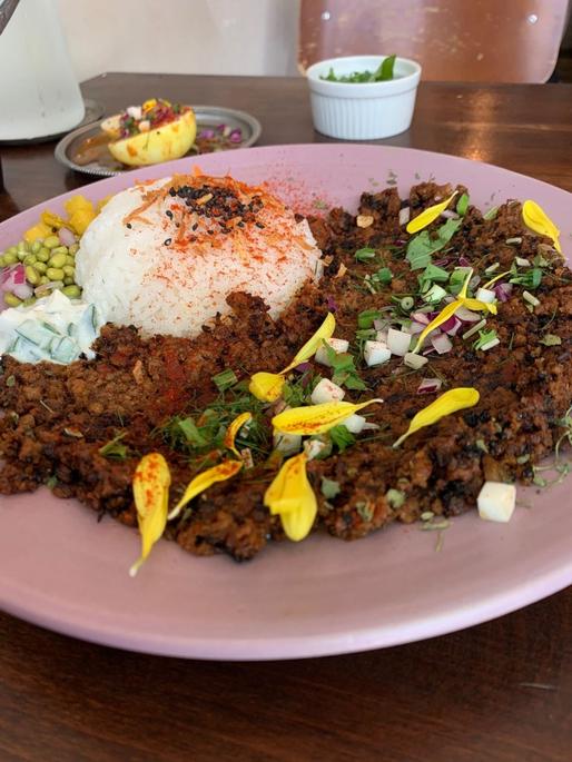 合挽肉のスパイシー焦がしキーマ