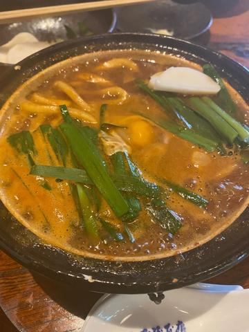 激辛スタミナモツ入り味噌煮込みうどん