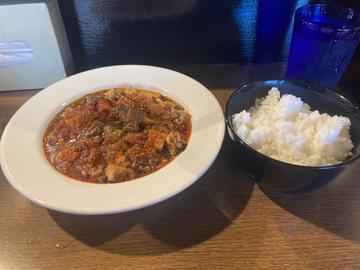 麻婆豆腐定食 5辛(火炎)