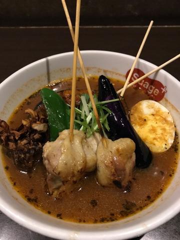 チキンレッグと野菜カレー(超辛)