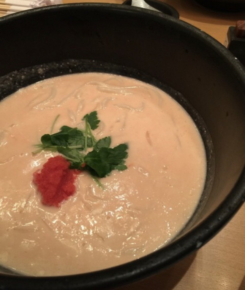 明太子クリームのおうどん