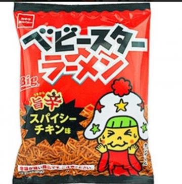 ベビースターラーメン 旨辛スパイシーチキン 辛味が強い商品です