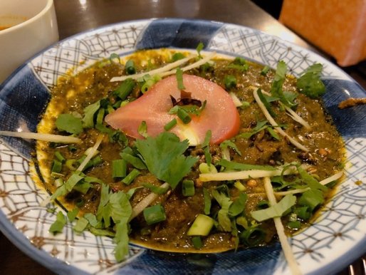 パクチーとマトンのカレー