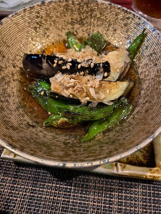 茄子と伏見唐辛子の揚げ浸し