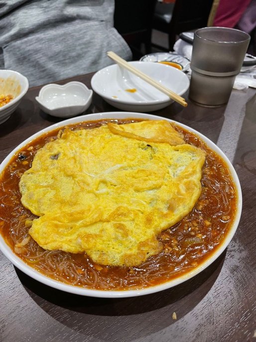 卵乗せ麻婆春雨