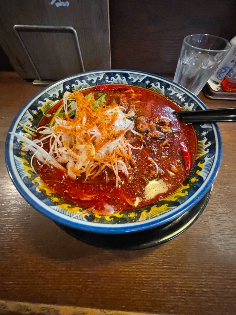 激麻辣鶏麺（紅X）