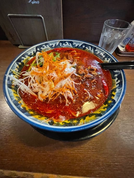 激麻辣鶏麺（紅X）