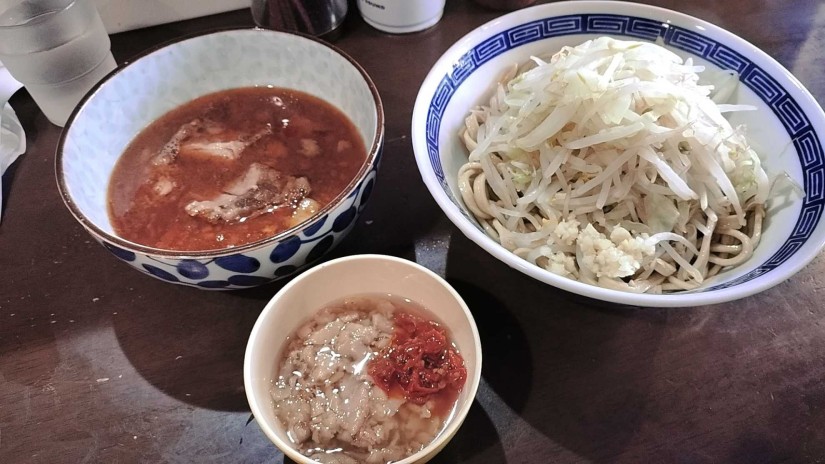 蓮爾風つけ麺(+大辛アブラ)