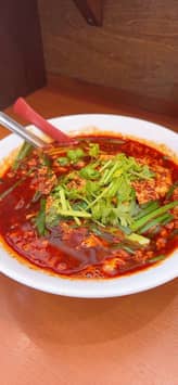 元祖辛麺（トッピング:パクチー） 50辛