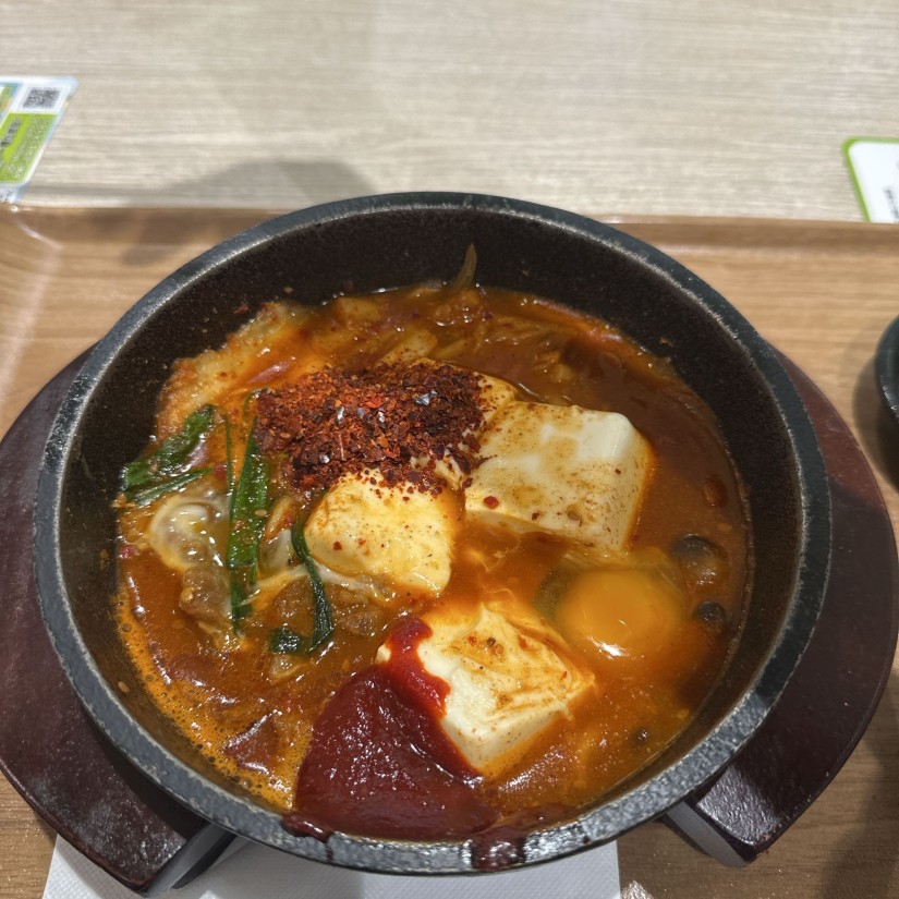 カルビ スンドゥブチゲ定食  激辛追加