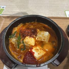 カルビ スンドゥブチゲ定食  激辛追加
