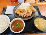 出汁カレー唐揚げ定食