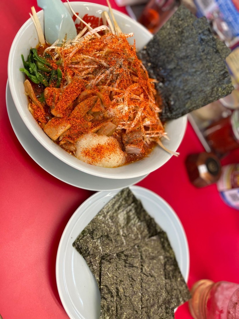 辛味噌ねぎらーめん ねぎマシマシ　メンママシ 激辛プラス2