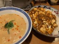 麻婆豆腐丼セット 辛め