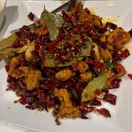 本格鶏肉の辛子炒め