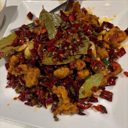 本格鶏肉の辛子炒め